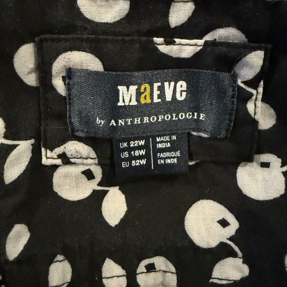 Anthro Maeve Cherry print tie-front midi dress - Picture 7 of 9